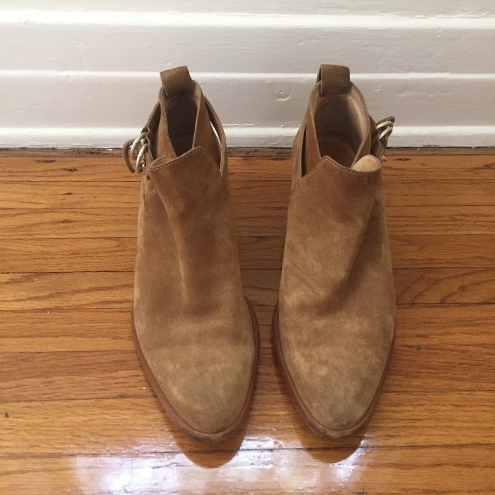 Rag & Bone Camel Suede Sullivan Booties 38.5 - image 1